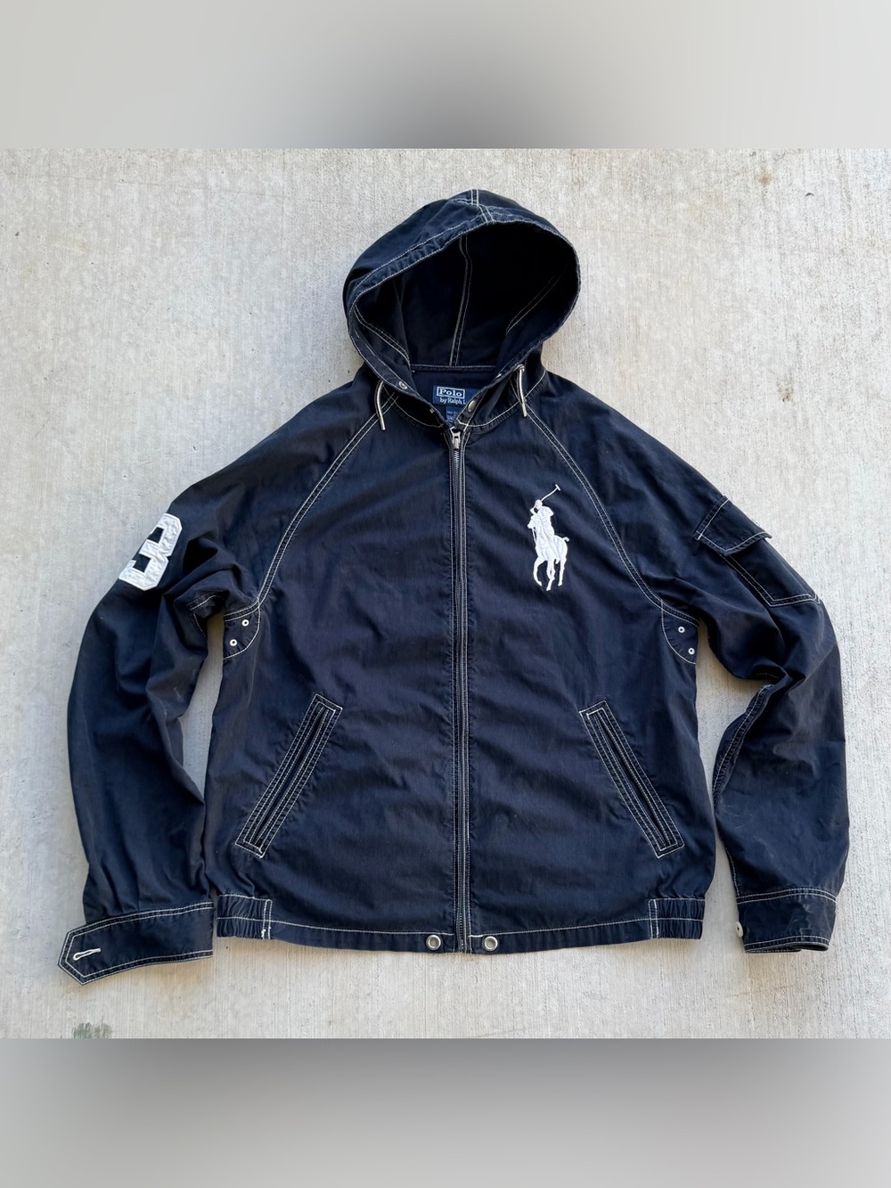 Vintage Polo Ralph Lauren Big Pony Jacket Zip Up Y2K Medium